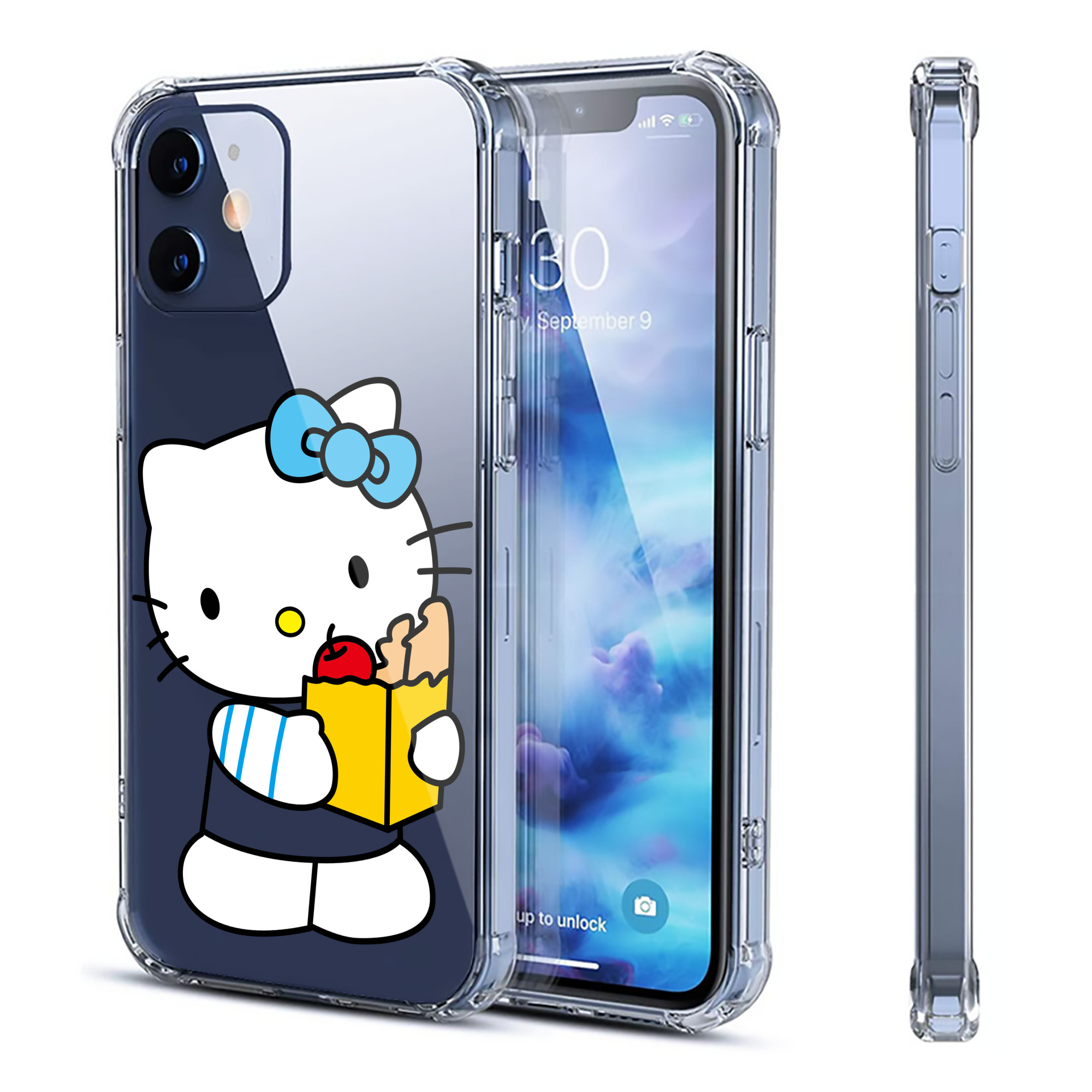 （画像用） Hello Kitty ハローキティ 【iPhone 12シリーズ対応】透明スマホケース（クリアソフトケース）